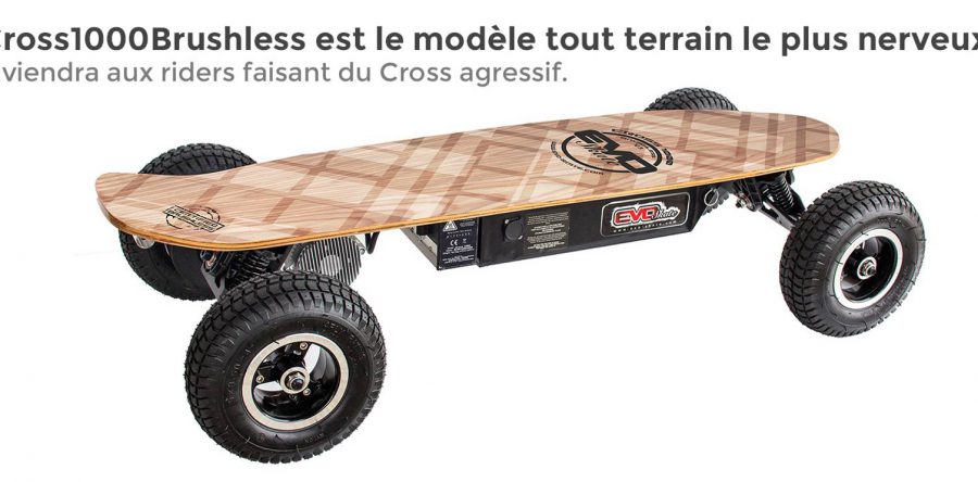 Skate électrique cross 1000 V2 Brushless