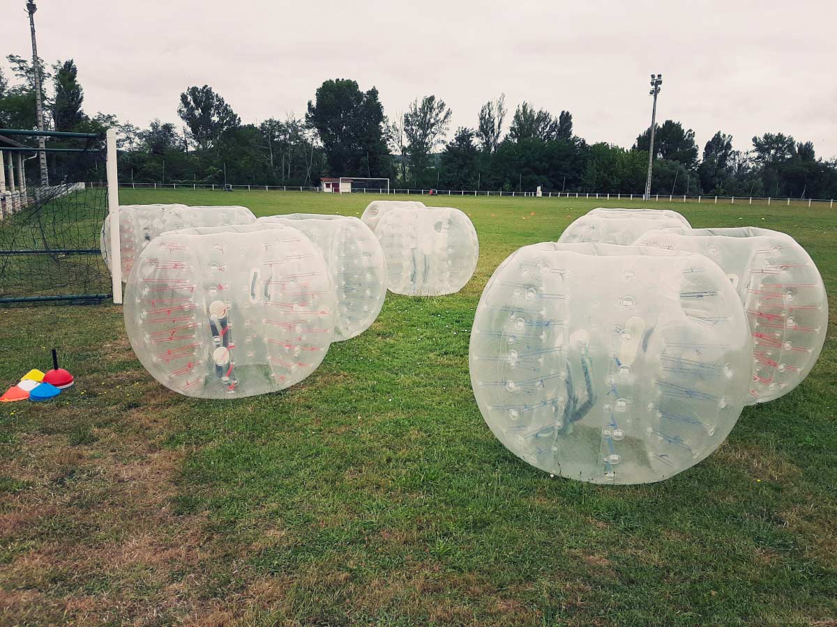 Bumper Ball Enfant Verte - Bubble Foot - Jeu gonflable à sensation