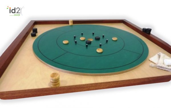 Jeu en bois : Crokinole carré