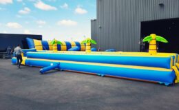 location du ventriglise Palmiers double pistes, jeu d’eau gonflable pour enfants et adultes sur Toulouse et toute la France proposé par id2loisirs