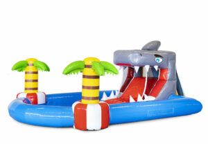 location du mini parc requin, un jeu d'eau gonflable pour enfants sur Toulouse et toute la France proposé par id2loisirs