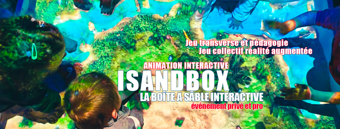 isandbox boîte à sable interactif jeux et animations interactive 3D pour les enfants, ados et adultes