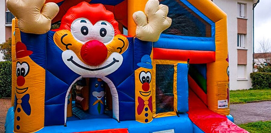 Château gonflable combo Clown