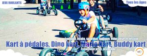 Kart à pédales, Dino kart, Mario kart, Buddy kart jeux loisirs roulants id2loisirs