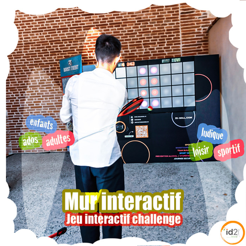 Testez toute l'année le mur interactif entre amis, collèges ou en famille ! Parties de rigolades et de challenge assurés !