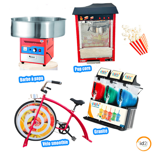 Vous souhaitez agrémenter votre événement avec une activité confiserie type barba à papa, popcorn, granité, smoothies ? Contactez-nous !