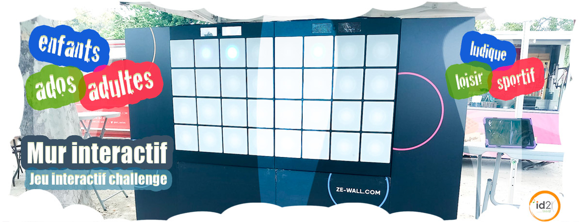 Testez vos réflexes sur le mur interactif avec différents jeux entre amis, collèges ou en famille !
