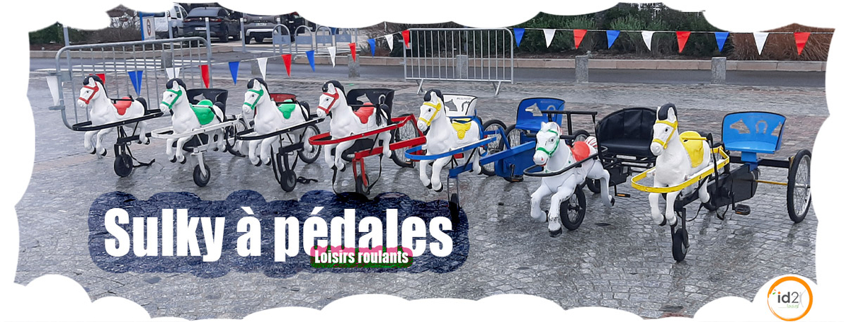 Le sulky à pédales pour des courses challenge mémorables ! Pour les enfants et plus grands, pour les événements privés, publics ou professionnels