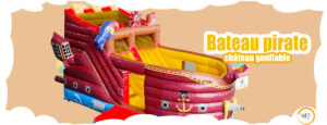 Embarquez pour une aventure pleine de rebondissements avec le bateau pirate gonflable ID2Loisirs ! Avec son décor immersif et son grand toboggan intégré, cette structure transporte les enfants dans l’univers fascinant des pirates, entre exploration, jeux et glissades.