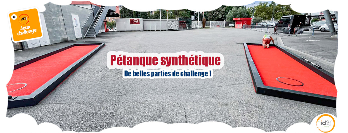 Ce terrain haut de gamme de 8m x 2m donne le sentiment d'un véritable jeu de pétanque !