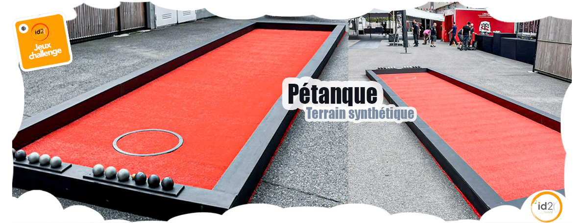 Pétanque terrain synthétique